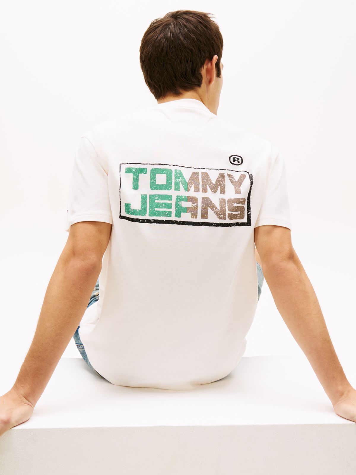 Back Logo Relaxed Jersey T-Shirt — White