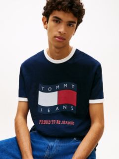 Wavy Flag Textured Jersey T-Shirt — Blue 2