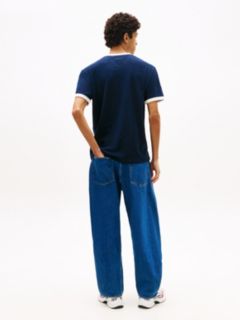 Wavy Flag Textured Jersey T-Shirt — Blue 4