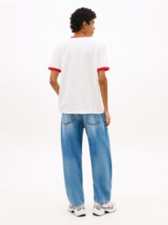 Wavy Flag Textured Jersey T-Shirt — White 4