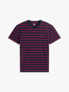 Tommy Flag Stripe Jersey T-Shirt — Blue 5