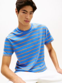 Tommy Flag Stripe Jersey T-Shirt — Blue 2