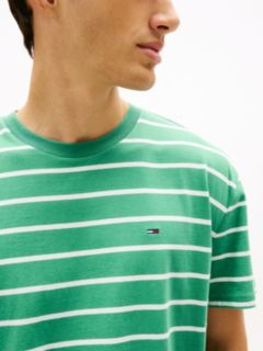 Tommy Flag Stripe Jersey T-Shirt — Green 2