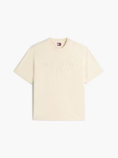 Classic Tonal Logo Oversized T-Shirt — Beige 5