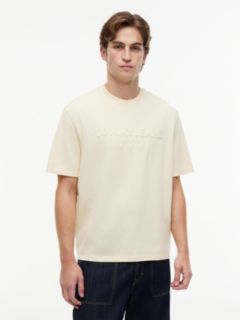 Classic Tonal Logo Oversized T-Shirt — Beige 1