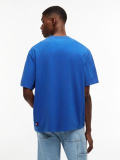 Classic Tonal Logo Oversized T-Shirt — Blue 4