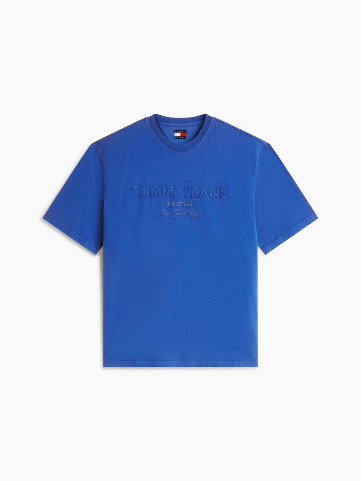 Classic Tonal Logo Oversized T-Shirt — Blue
