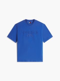 Classic Tonal Logo Oversized T-Shirt — Blue 5
