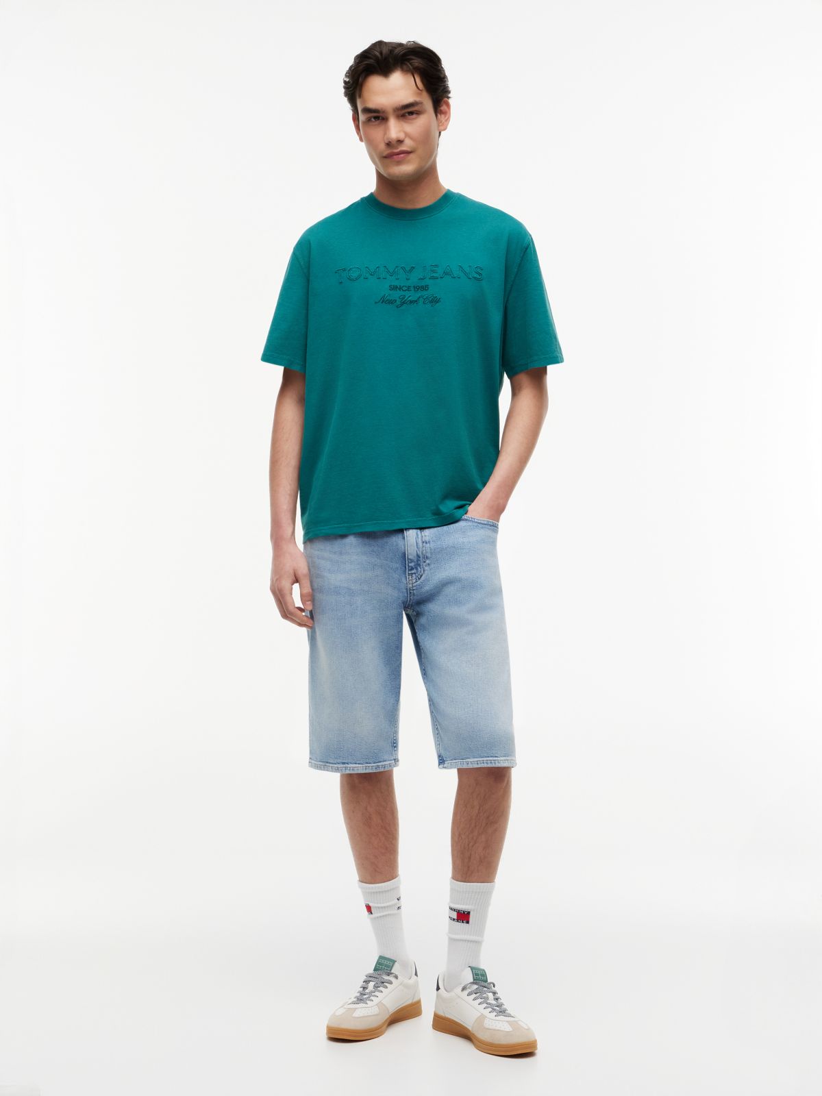 Classic Tonal Logo Oversized T-Shirt — Green