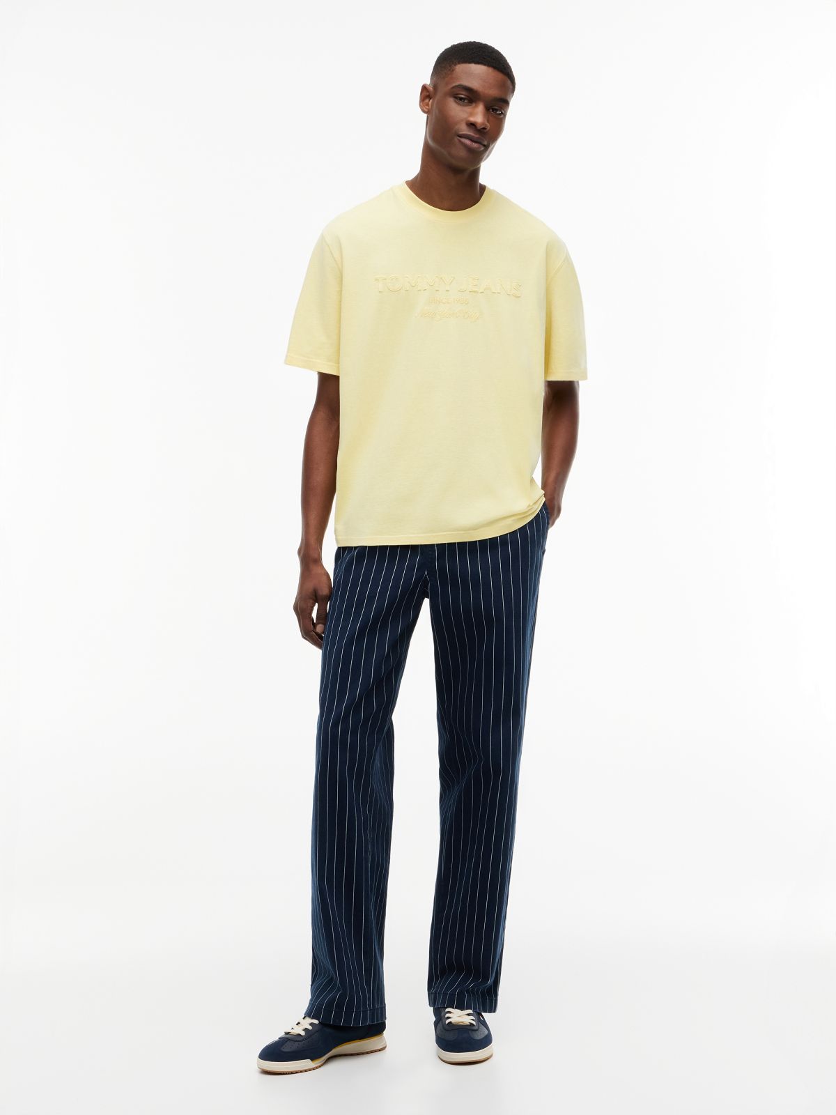Classic Tonal Logo Oversized T-Shirt — Yellow
