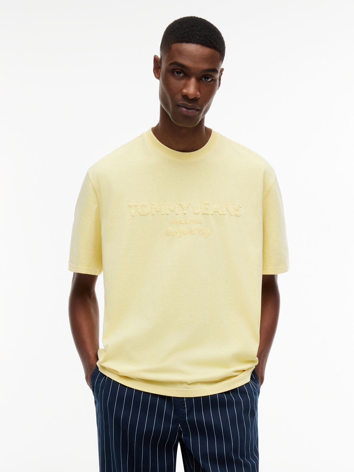 Classic Tonal Logo Oversized T-Shirt — Yellow