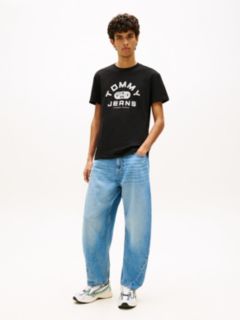 Graphic Crew Neck Jersey T-Shirt — Black 3