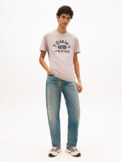 Graphic Crew Neck Jersey T-Shirt — Grey 3