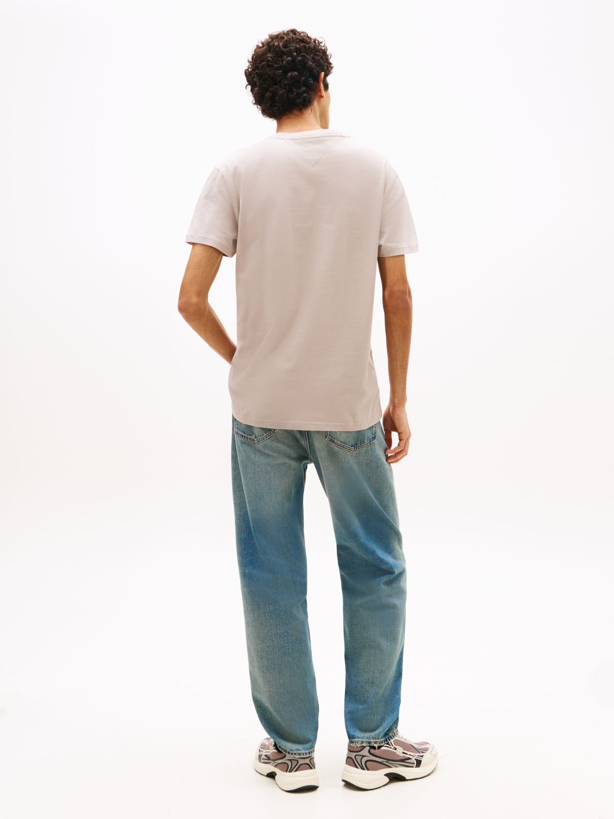 Graphic Crew Neck Jersey T-Shirt — Grey