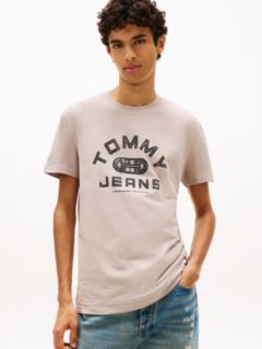 Graphic Crew Neck Jersey T-Shirt — Grey 1
