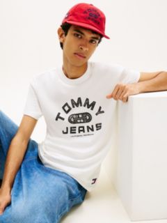 Graphic Crew Neck Jersey T-Shirt — White 2
