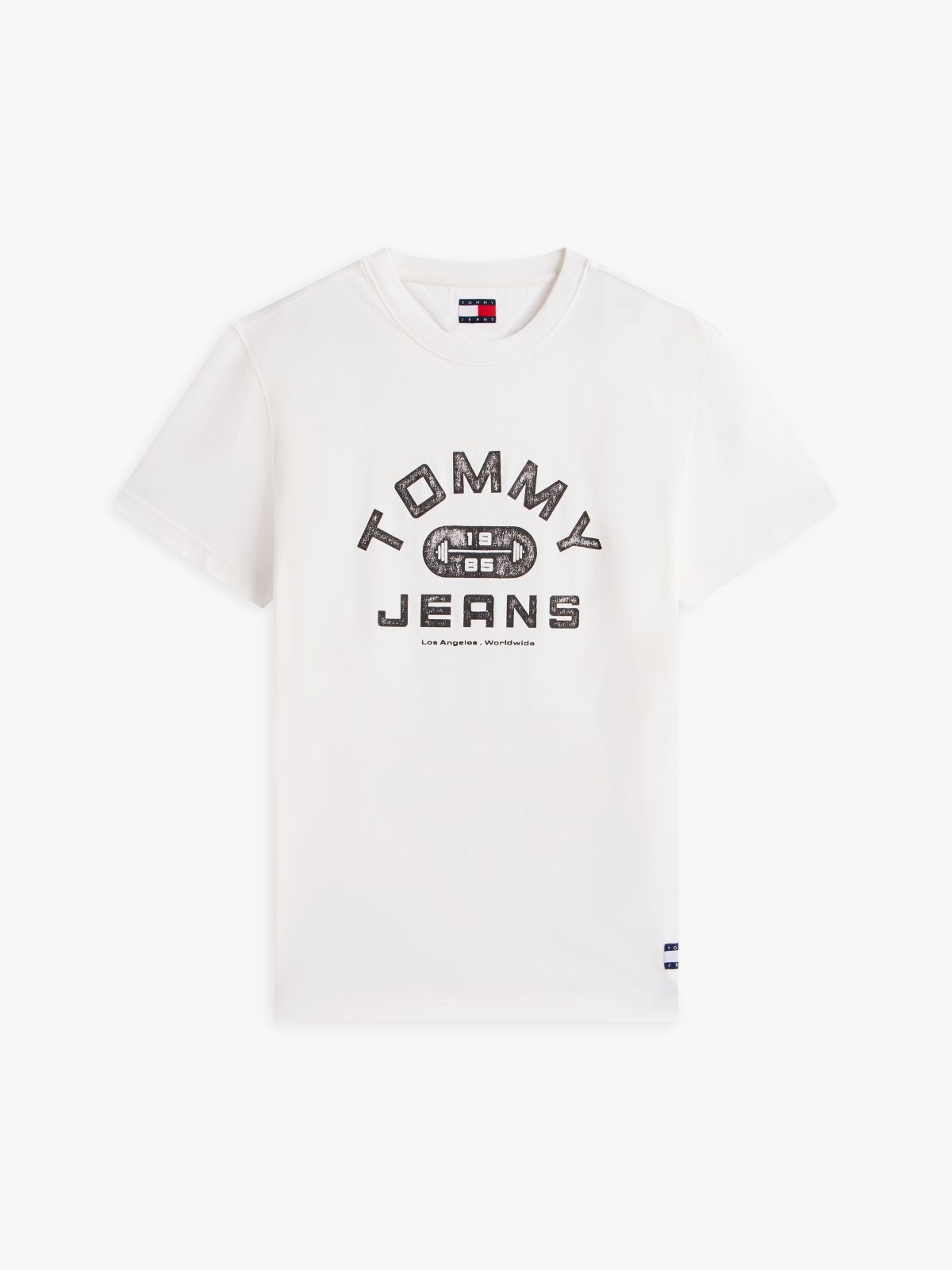 Graphic Crew Neck Jersey T-Shirt — White