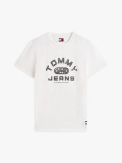 Graphic Crew Neck Jersey T-Shirt — White 5