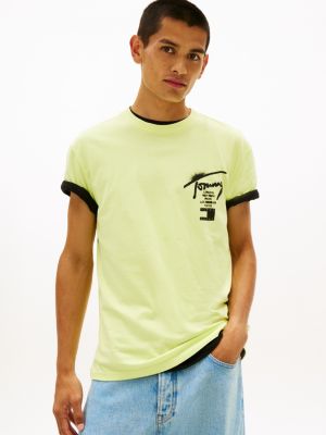 green signature jersey-t-shirt mit rückenlogo für herren - tommy jeans