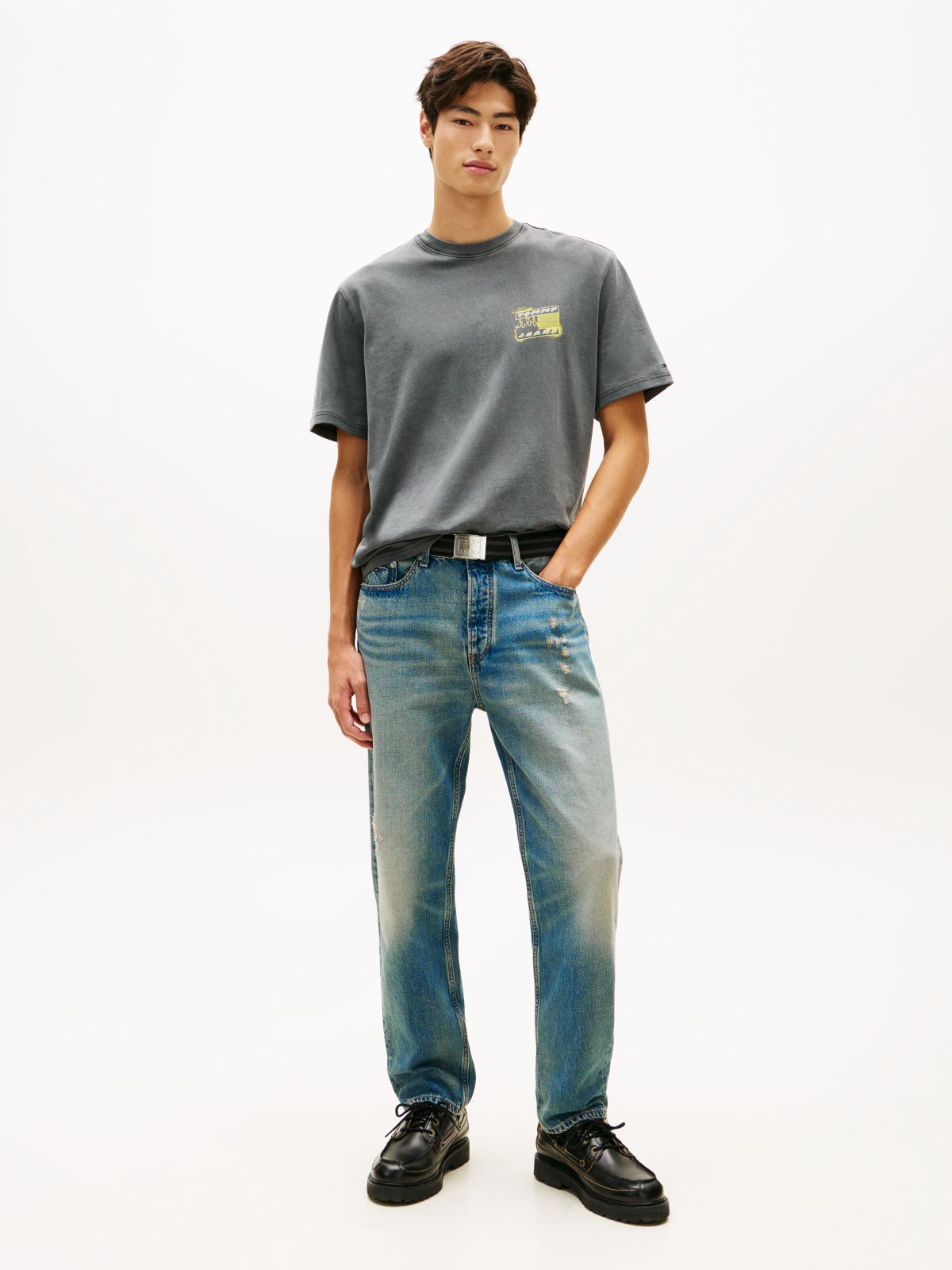 90s Back Bubble Logo Jersey T-Shirt — Black