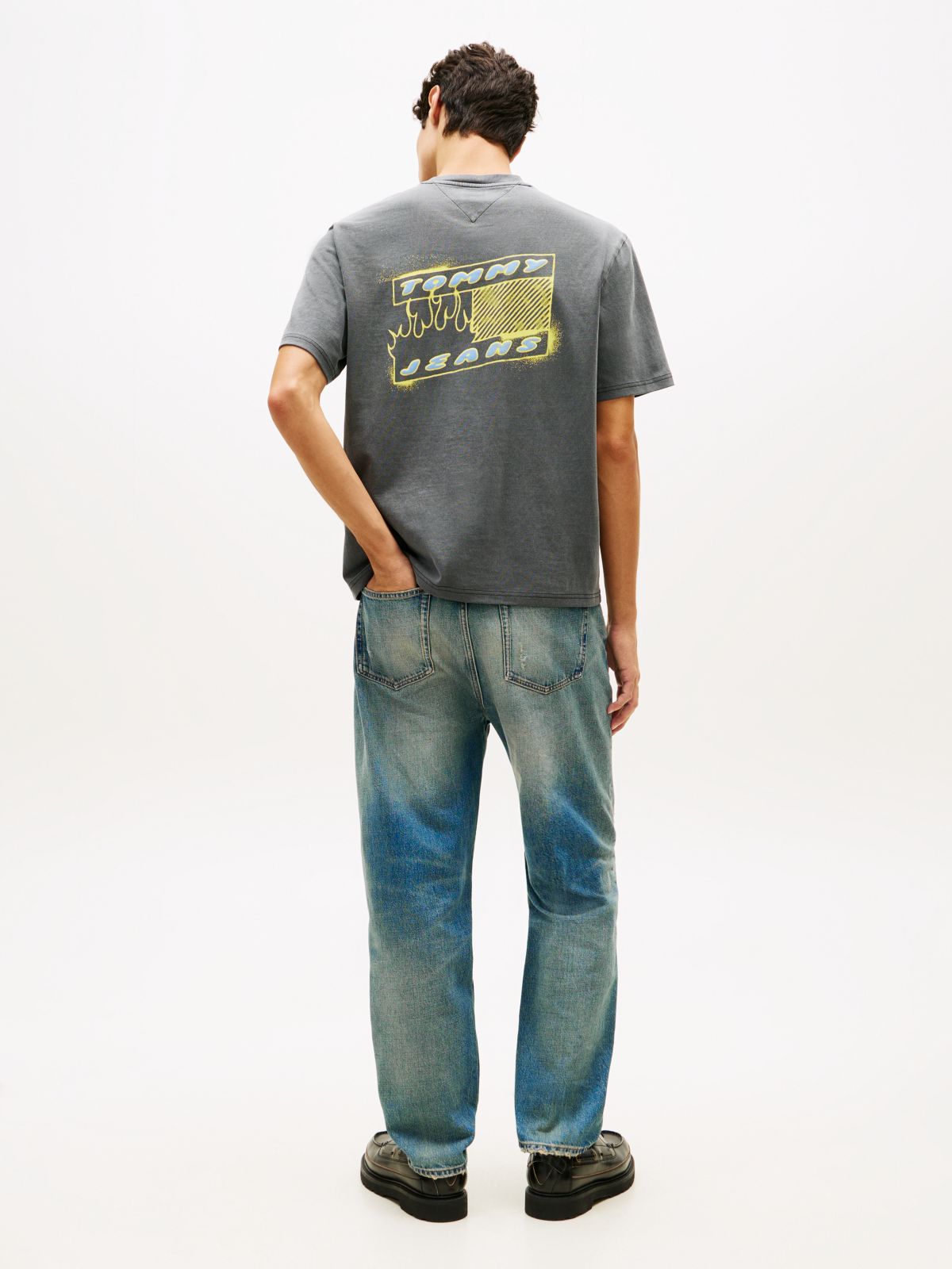 90s Back Bubble Logo Jersey T-Shirt — Black