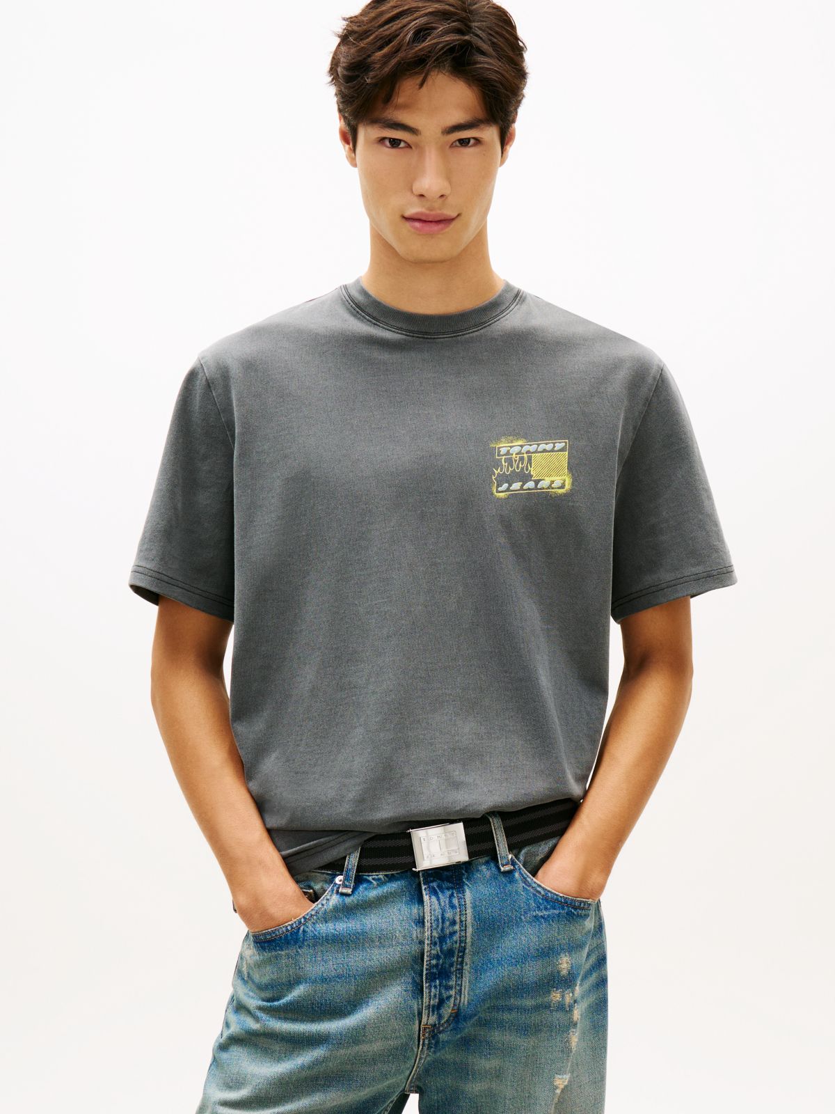 90s Back Bubble Logo Jersey T-Shirt — Black