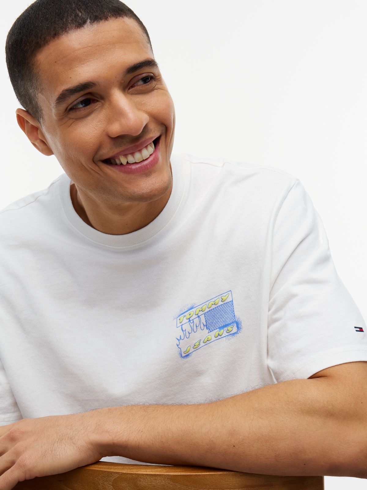 90s Back Bubble Logo Jersey T-Shirt — White