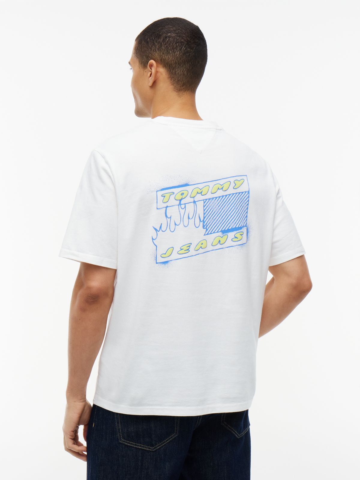 90s Back Bubble Logo Jersey T-Shirt — White