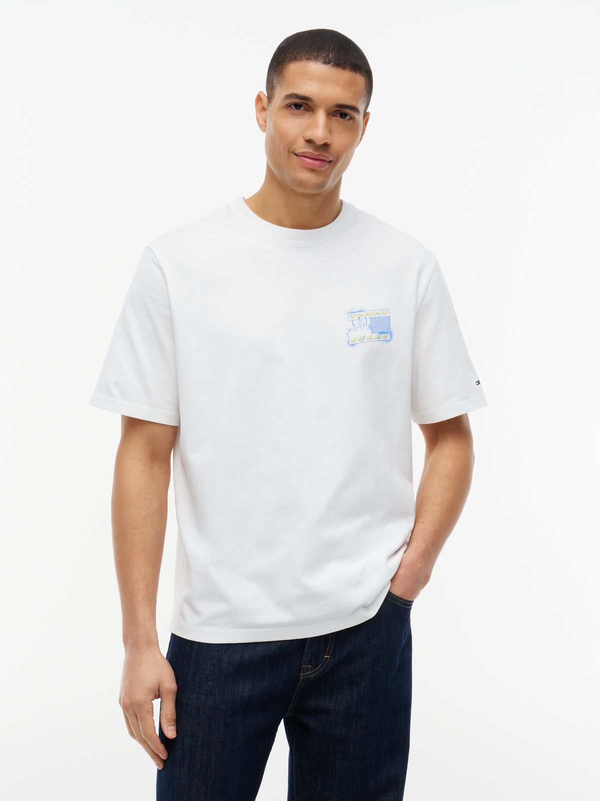 90s Back Bubble Logo Jersey T-Shirt — White