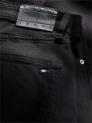 denim ryan slim straight black jeans for men tommy jeans