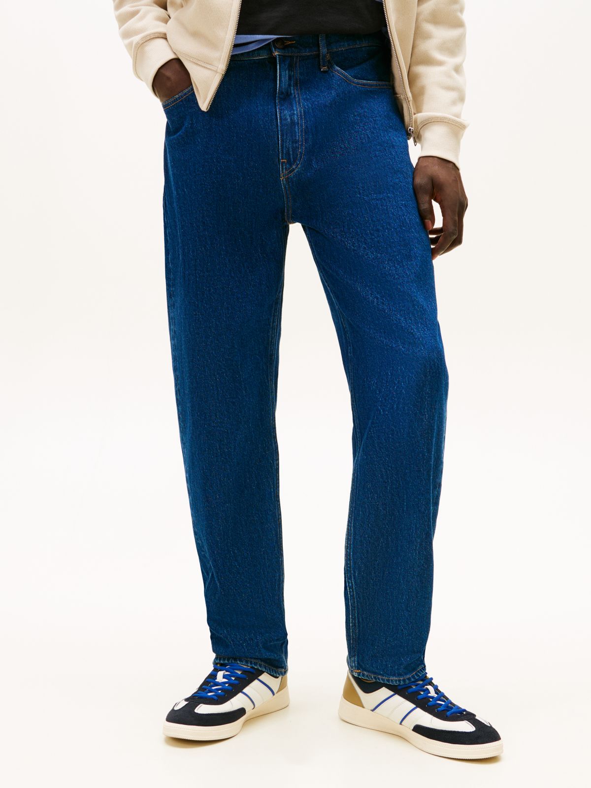 Sonny Tapered Leg Faded Jeans — Blue
