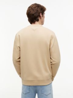Flag Badge Crew Neck Sweatshirt — Beige 4