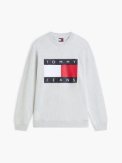 Flag Badge Crew Neck Sweatshirt — Grey 5