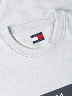 Flag Badge Crew Neck Sweatshirt — Grey 6
