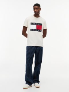 Flag Badge Crew Neck T-Shirt — Beige 2