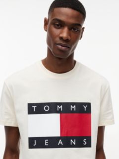 Flag Badge Crew Neck T-Shirt — Beige 3