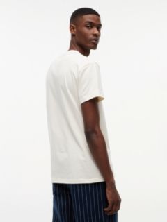 Flag Badge Crew Neck T-Shirt — Beige 4