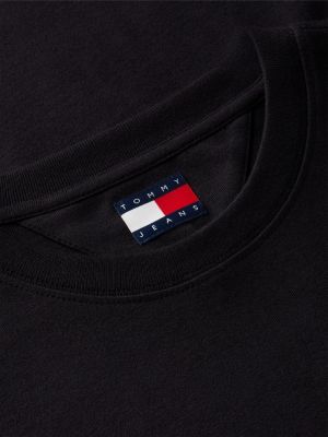 black flag badge crew neck t-shirt for men tommy jeans