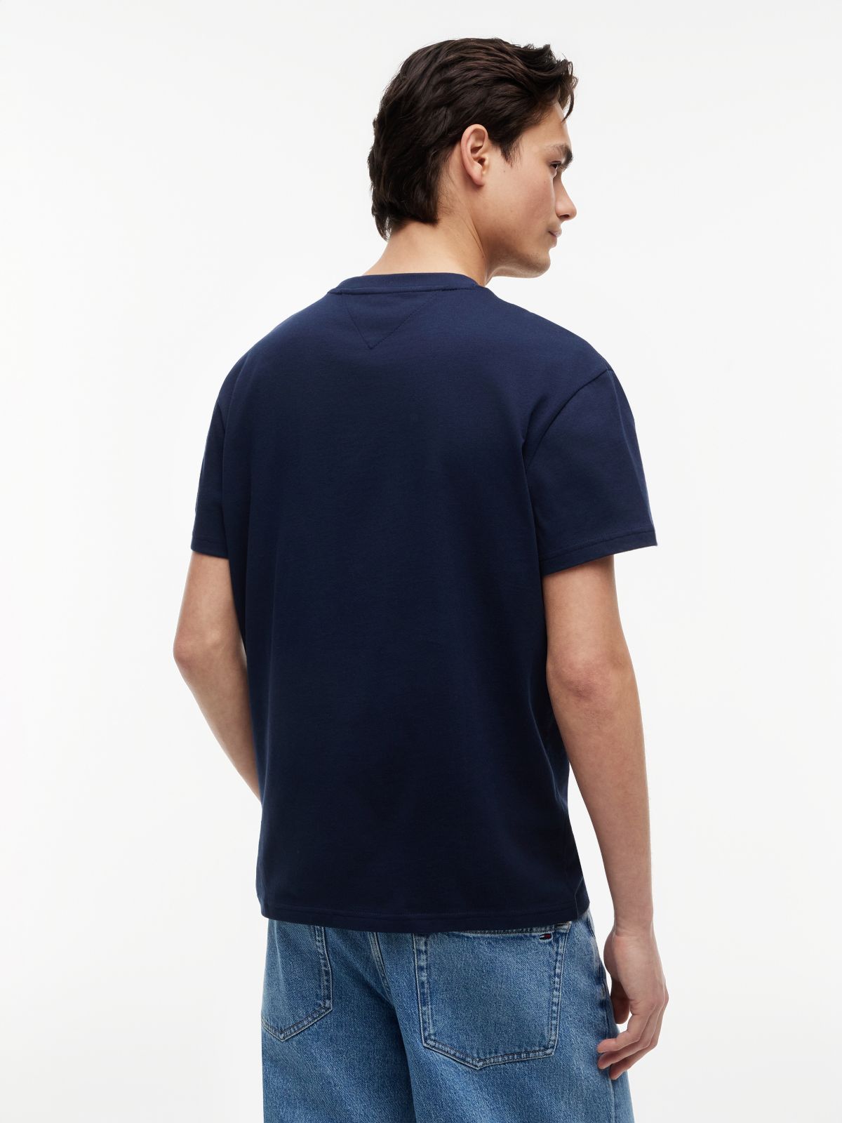 Flag Badge Crew Neck T-Shirt — Blue