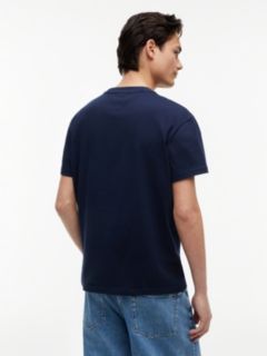 Flag Badge Crew Neck T-Shirt — Blue 4