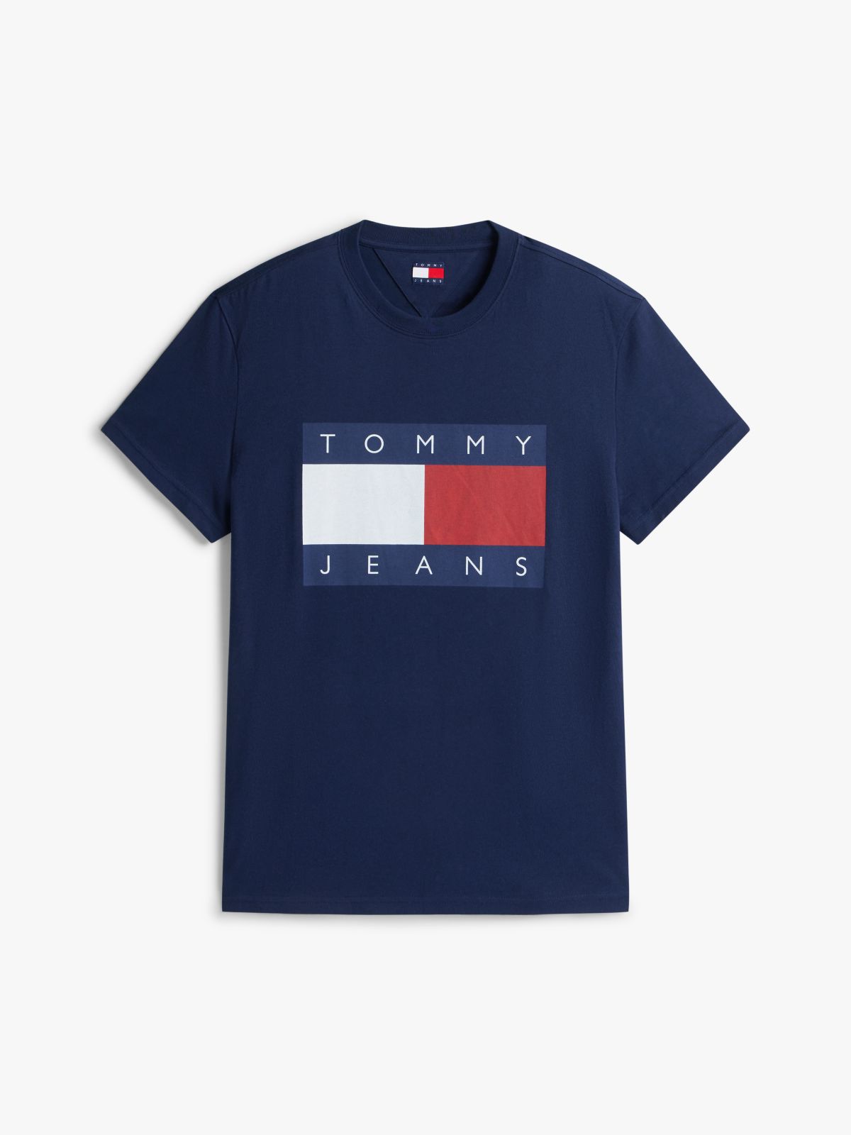 Flag Badge Crew Neck T-Shirt — Blue
