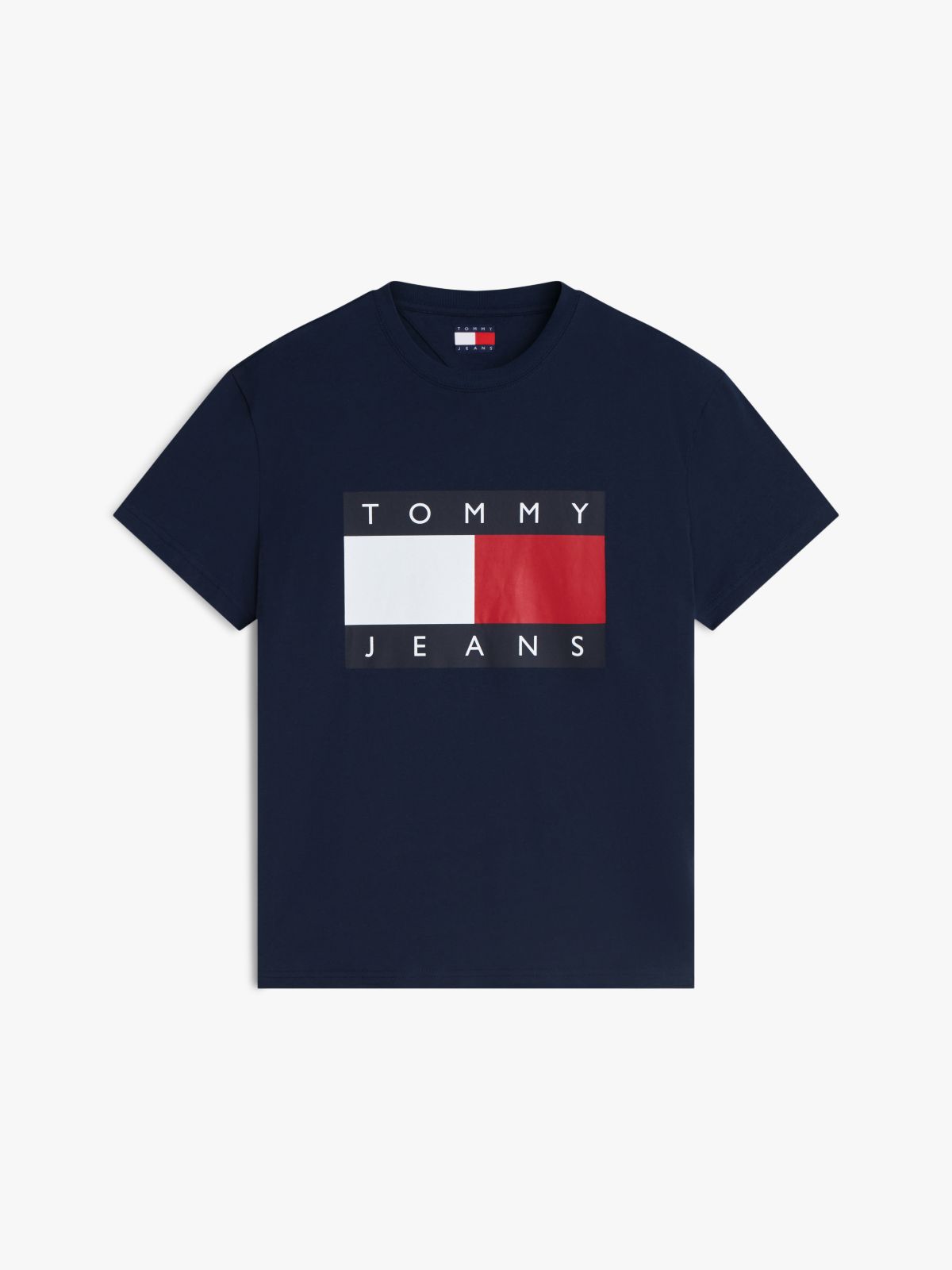 Flag Badge Crew Neck T-Shirt — Blue