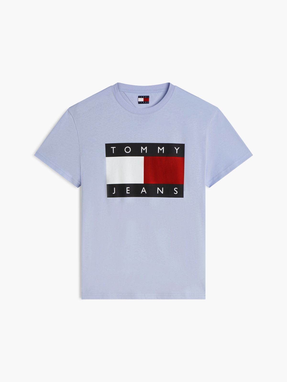 Flag Badge Crew Neck T-Shirt — Purple