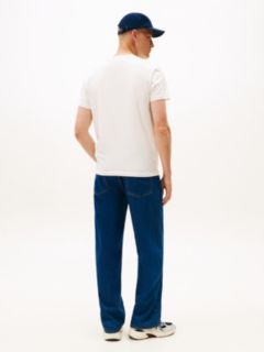Flag Badge Crew Neck T-Shirt — White 4