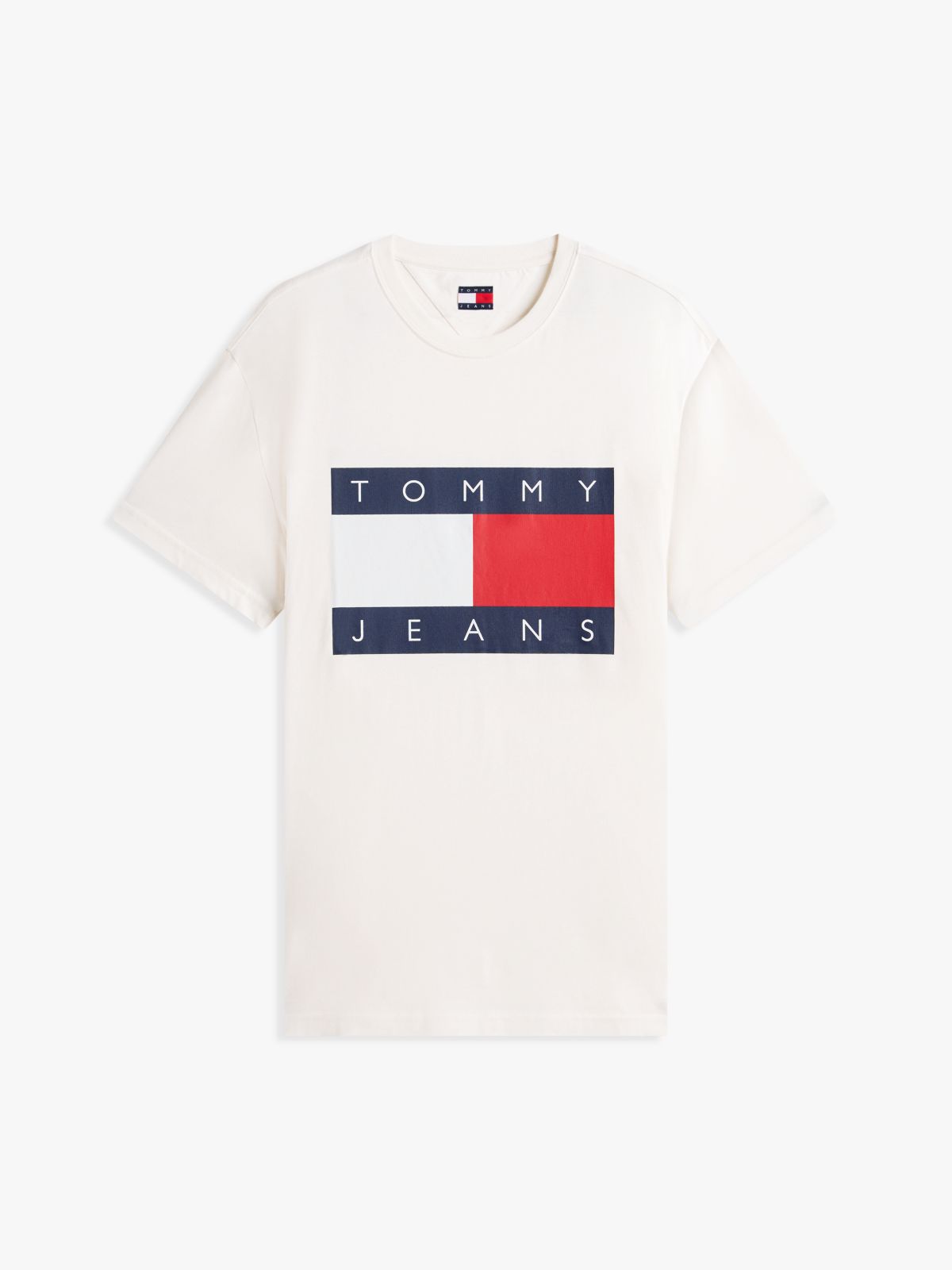 Flag Badge Crew Neck T-Shirt — White
