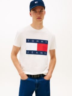 Flag Badge Crew Neck T-Shirt — White 1