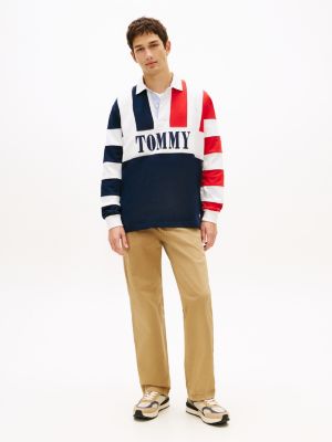 chino coupe standard otis en sergé beige pour hommes tommy jeans