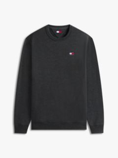 Tommy Badge Terry Crew Neck Sweatshirt — Black 5