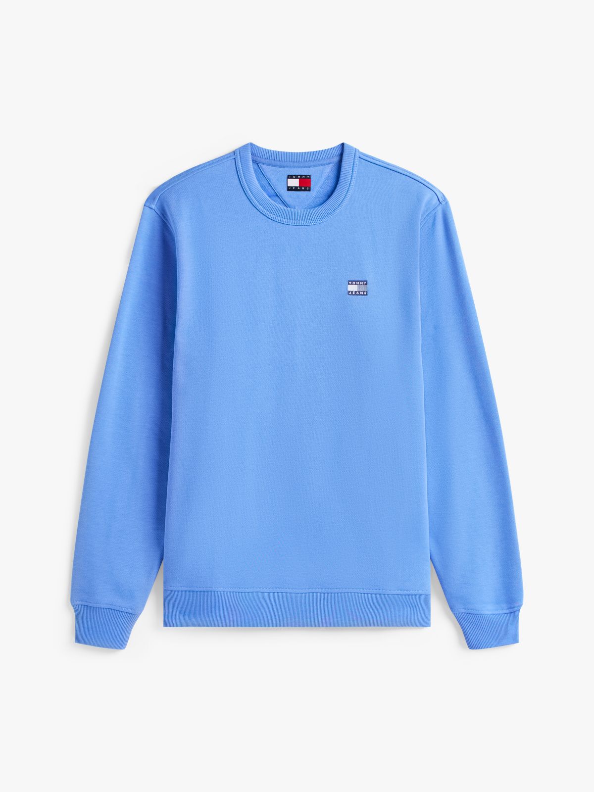 Tommy Badge Terry Crew Neck Sweatshirt — Blue