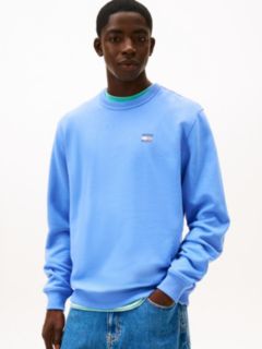 Tommy Badge Terry Crew Neck Sweatshirt — Blue 1